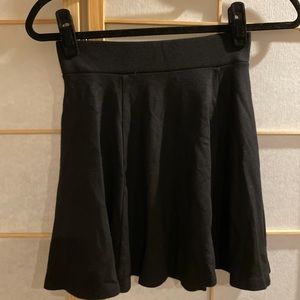 Black Mini Flare Skirt